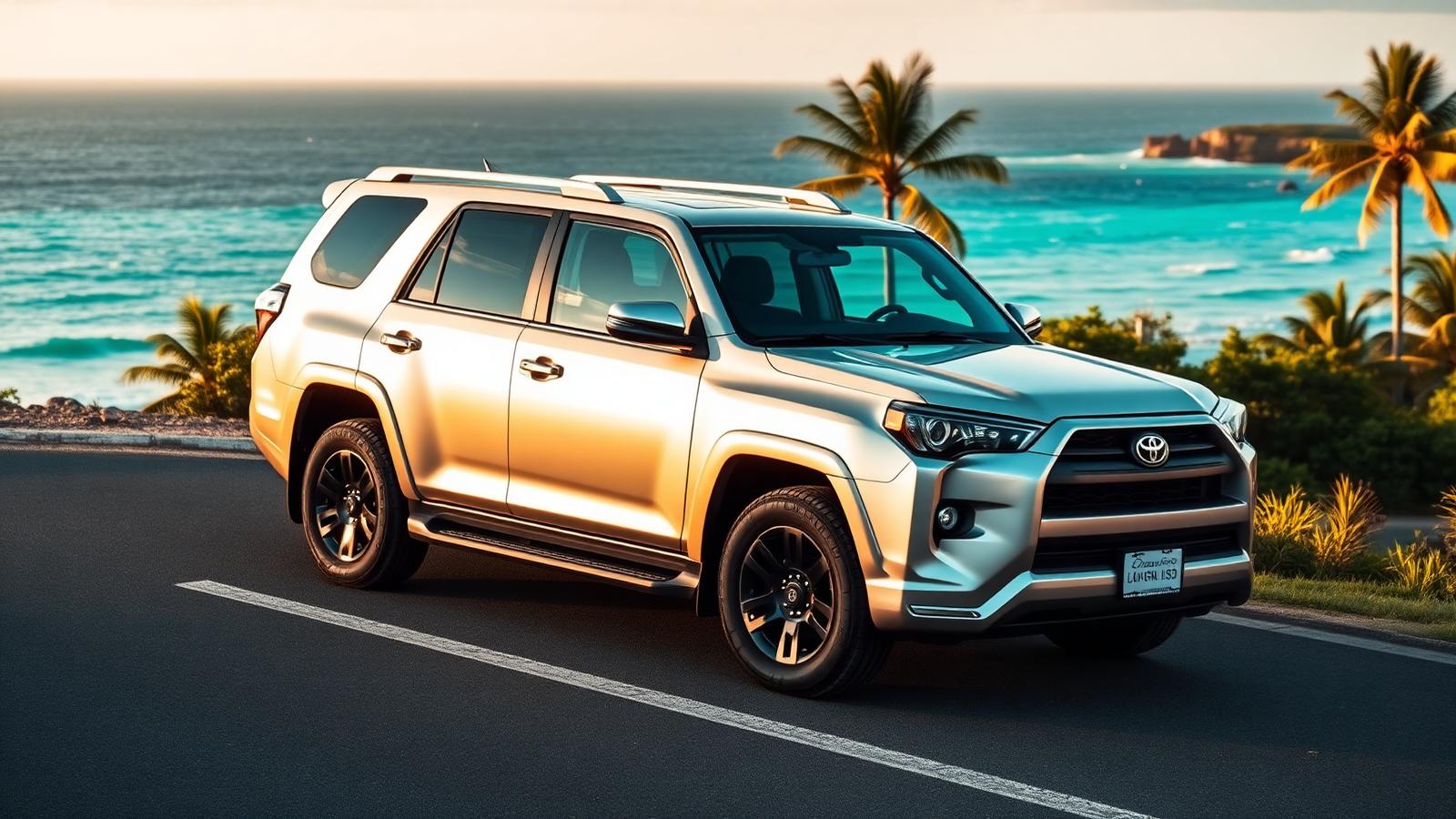 Vehicle on a Jamaican coastal road